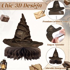 9Pcs Magical Birthday Party Decorations Magic Theme Honeycomb Centerpieces Magic