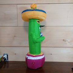 Gemmy Airblown Inflatable Tabletop Centerpiece Cactus 24″ Tall TexMex Quirky Fun