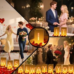 It was Always You Light Up Letters, with Tea Lights Candles, Rose Petals, Pea…