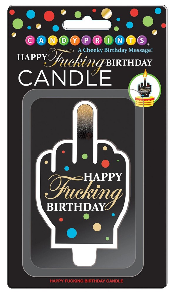 Middle Finger Candle Happy F*cking Birthday Freaking Fkn Birthday Cake Candle