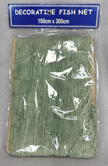 Decorative Fish Net Green 5ft x 10ft Photo Backdrop Shell Display Nautical Tiki