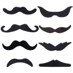 48 Pcs Fake Mustaches Bulk Self Adhesive Novelty Mustaches Stickers French Pi…