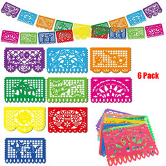 Mexican Party Banners 6Pack 108 Feet 12 Patterns Cino de Mayo Fiesta Party Decor