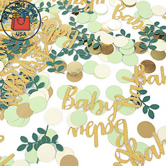 Tissue Confetti Sprinkles Gold Ivory Sage Green Baby Shower Party Decor 350PCS
