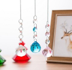 6Pcs/Set Crystal Ball Chandelier Drops Candlabras Wedding Decoration Party