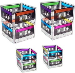 Versatile 80s Theme Cassette Tape Centerpiece Buckets – Perfect for All Ages