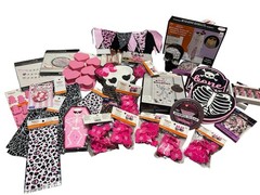 Halloween Party Bundle Pink Black Skulls New
