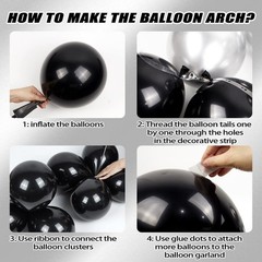 Black Birthday Decorations for Men with White and silver Black, Silver