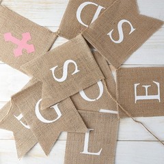 CHRORINE God Bless Banner Baptism Decorations for 1 Count (Pack of 1), Pink