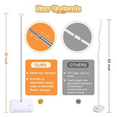 Chamvis 2 Set Balloon Column Kit – 6.56 feet Balloon Column Stand with Base f…