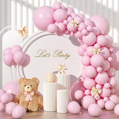 135Pcs Pastel Pink Balloons Garland Arch Kit Wedding, Birthday, Baby Shower