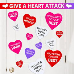 120 Pieces Heart Cutouts Paper Hearts 4 Sizes Large Heart Paper Cut Outs for Val