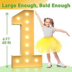 Marquee Numbers 4 Feet Tall: 50th Birthday Decorations Large Light Up Numbers…