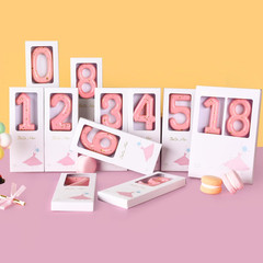 2.76 Inch Classical Pink Gold 3 Number Birthday Candles, Gold & Cake Number Cand