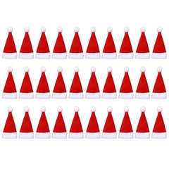 30pcs Mini Christmas Hats for Silverware Holders Cutlery Tableware Holder Bottle