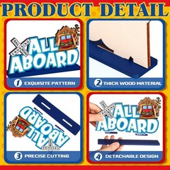 6 PCS Railroad Train Crossing Theme Centerpieces Party Decorations Birthday