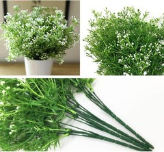 CATTREE Artificial Plants, Faux Plastic Pearl 13.5 inches, Grass-4pcs