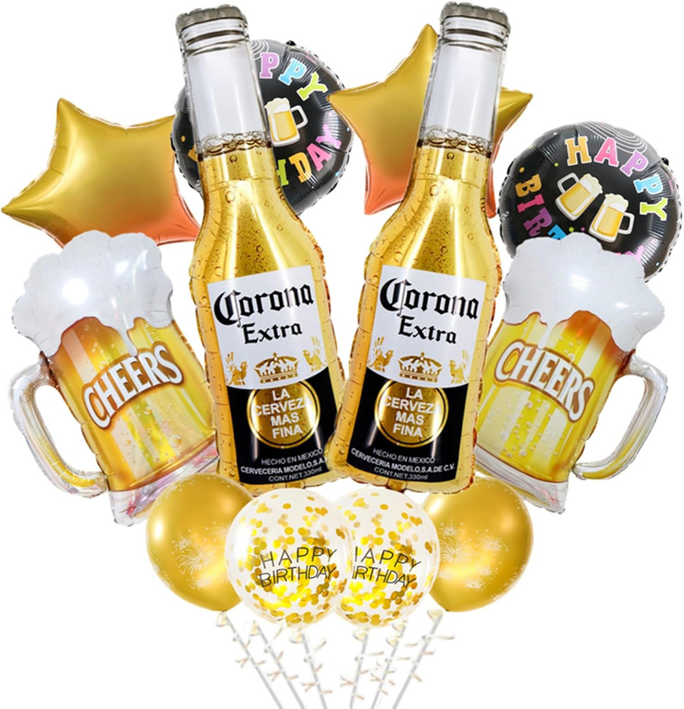 12Pcs Corona Beer Mug Themed Party Supplies, Men Women Boys Girls Birthday Party