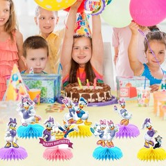 Daisy Duck Honeycomb Centerpieces Table Toppers Decore for Birthday Party Decor