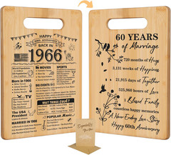 60Th Wedding Anniversary for Women Men,Back in 1966&60 Years of Marriage Double