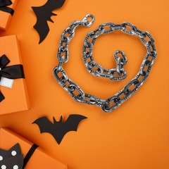 Scary Prop Chain Link Decor Fake Haunted Chains Costume Accessory