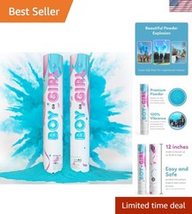 Exciting Blue Gender Reveal Party Poppers – Easy & Biodegradable 2-Pack