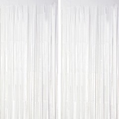 Voircoloria 2 Pack White Tinsel Foil 39.36 inches x 78.72 inches,