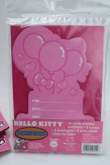 Hello Kitty Birthday Party Decoration 2 x 12 Piece Swirl & 8 Pack Invitation Set