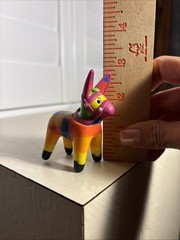 Vintage Miniature Donkey Piñata Multi color Plastic Dollhouse China