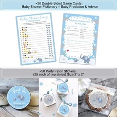 697 Piece Blue Elephant Baby Shower Decorations for Boy Kit – It’S a BOY Pre-Str