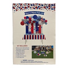 Stars and Stripes Patriotic Party Decorating Kit, 80 Piece, Red/White/Blue