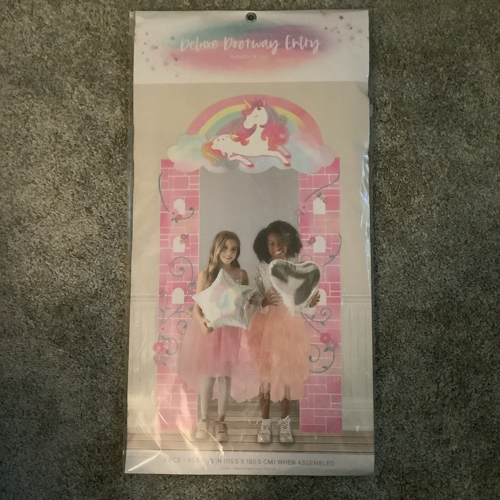 Enchanted Unicorn Deluxe Party Cardboard Doorway Entry Amscan