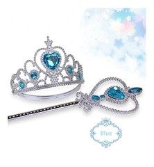 Frozen Party Set – Elsa Crown, Braid, Wand, Balloons, Gloves, Scarf & Decor