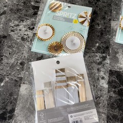 2 Kits -Spritz Reusable Paper Fans 5 Count- New