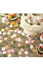 400 Pcs Greenery Baby Shower Confetti Scatter Decorations, Sage Olive Green Tabl
