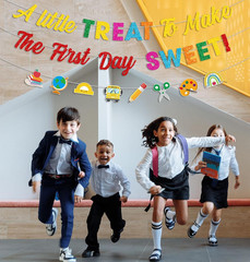 Glitter a Little Treat to Make the First Day Sweet Banner Back to School Banner