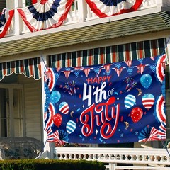 Machine Washable 71×44″ Patriotic Background – Perfect for Photographs & Parties