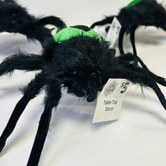 Spider Halloween Table Top Decor Plush Spooky Scary Fun Bendable Limbs 3 Pack