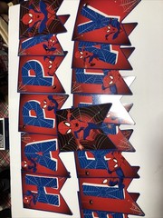 Spiderman And Super Heroes Birthday Banner + Table Toppers