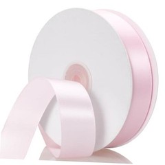 Ribbon x 50 Yards, Single Face Polyester Satin Ribbon for 1 Inch Light Pink