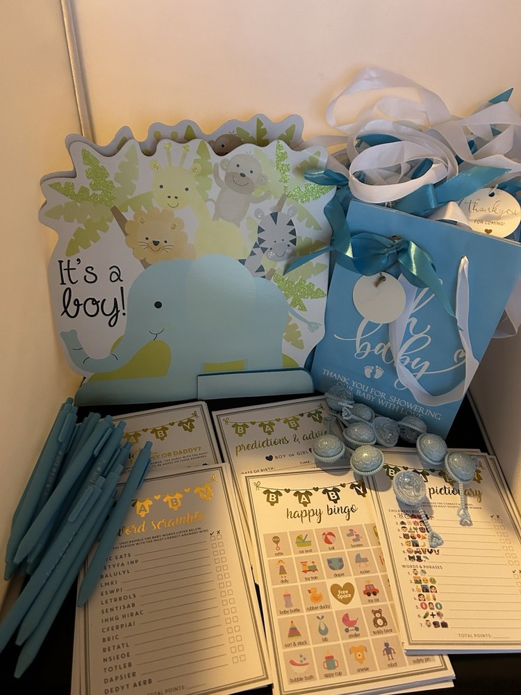 Baby Boy Shower Decoration Set- Its a Boy- Party Supplies