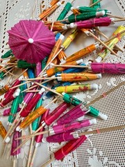 LARGE Hawaiin Luau flower leis assorted lot lei kits and fun parasol party picks