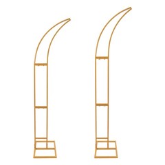 Wedding Arch 2 Pack Decorative Stand 2.1m 1.9m Metal for Ceremony Party Decor