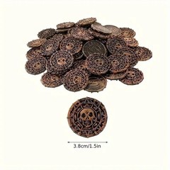 60 Skull and Cross Bones Coins – Pirate Theme Party
