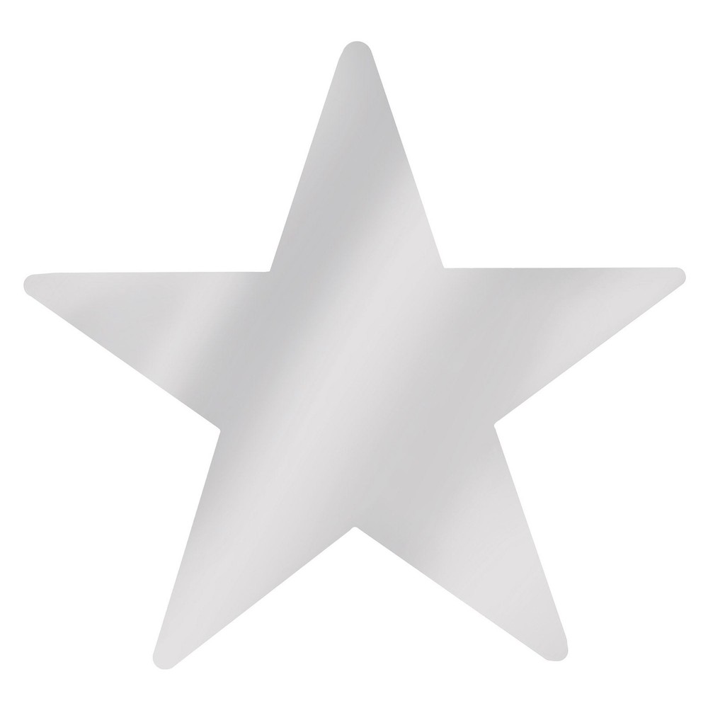 Beistle Silver Metallic Star Cutouts – General Occasion | Party Supply