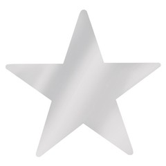 Beistle Silver Metallic Star Cutouts – General Occasion | Party Supply