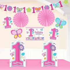 Butterfly 1st Birthday Room Decorating Kit Fun To Be One First Party 10 Piece