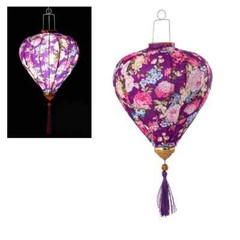 Floral Hanging Lantern Cloth Lantern Chinese New Year Festival Outdoor Decor