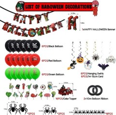 Halloween Party Decorations, Halloween Themed Party Supplies Banner Balloons
