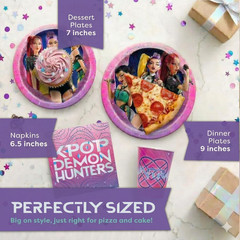 Kpop Demon Hunters Birthday Decorations | Kpop Demon Hunters Plates and Napkins,